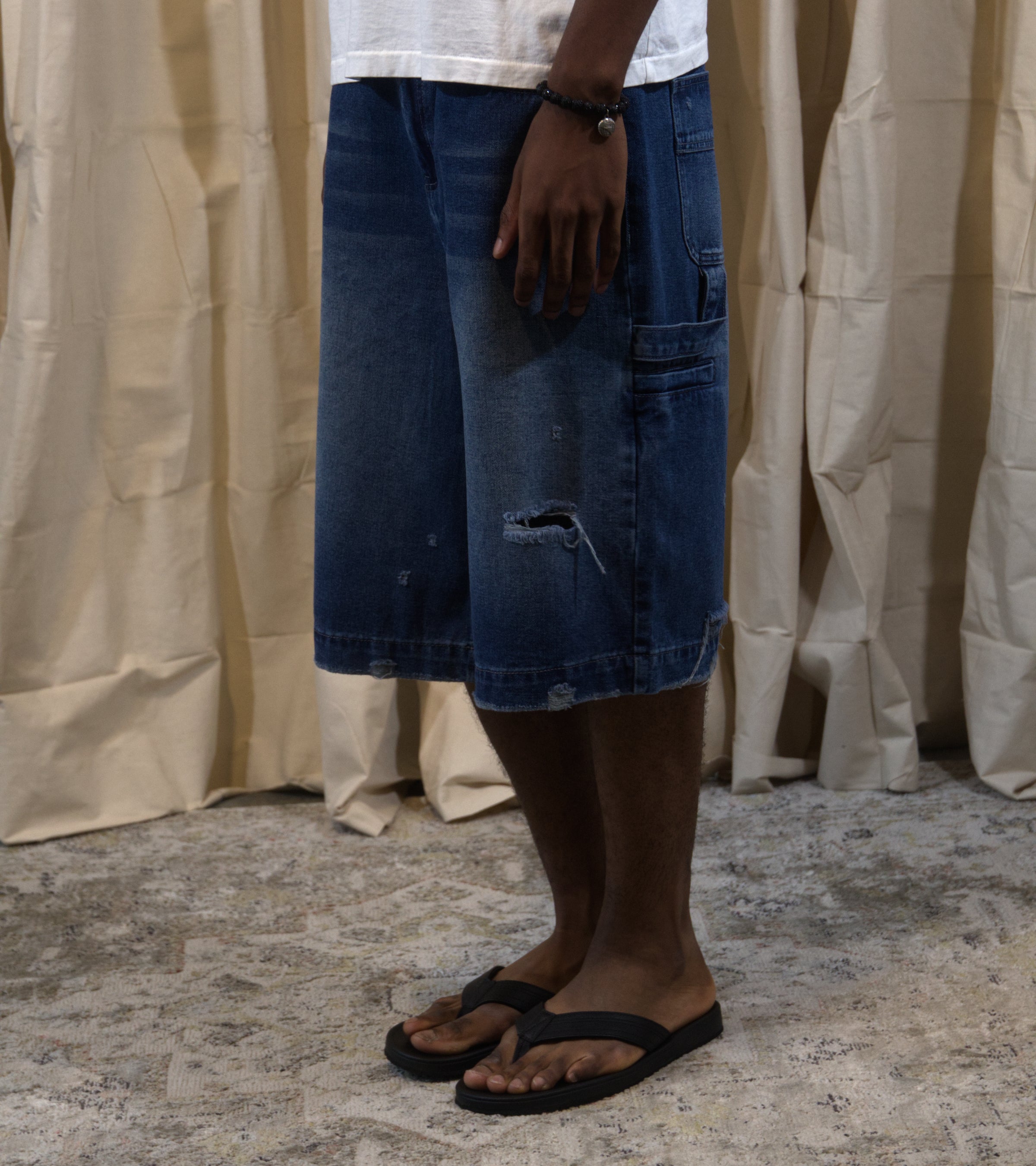 Essence, denim shorts